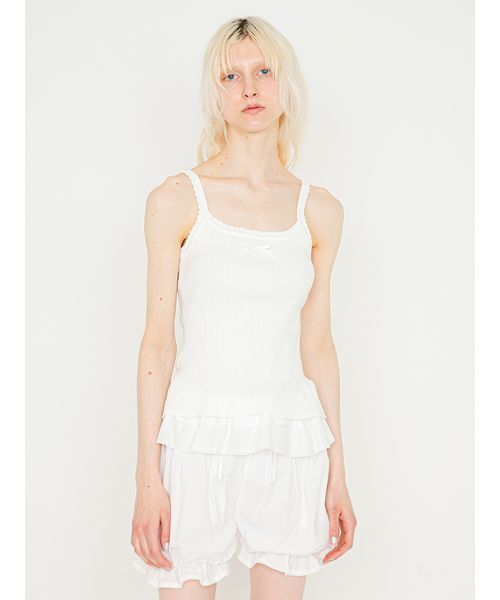 SORIN(ソリン )の「Scalloped Rib Camisole/スカラップ リブキャミソール(キャミソール・レディース・グレー/ホワイト/ダークネイビー/ライトピンク・38)」の14枚目の写真