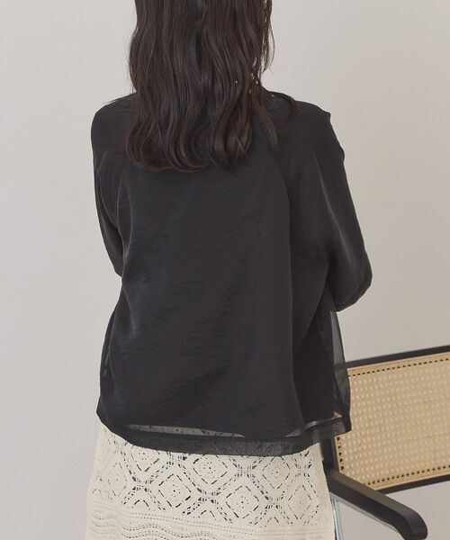 AMERICAN HOLIC(アメリカンホリック)の「【接触冷感】シアーレイヤードプルオーバー(Tシャツ/カットソー・レディース・チャコールグレー/アイボリー/モカ/ミント・M/L)」の13枚目の写真