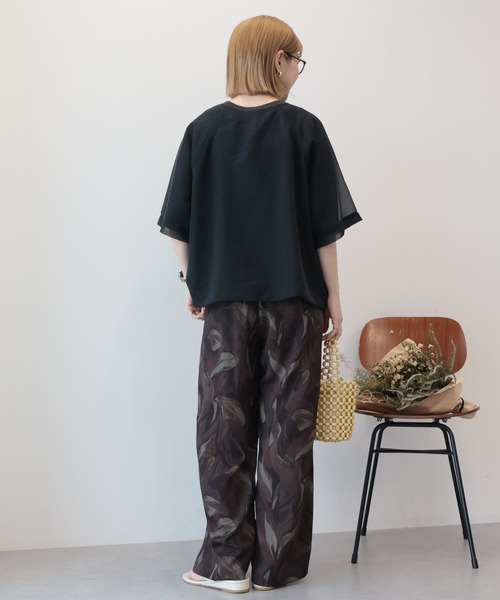 AMERICAN HOLIC(アメリカンホリック)の「【接触冷感】シアーレイヤードプルオーバー(Tシャツ/カットソー・レディース・チャコールグレー/アイボリー/モカ/ミント・M/L)」の6枚目の写真