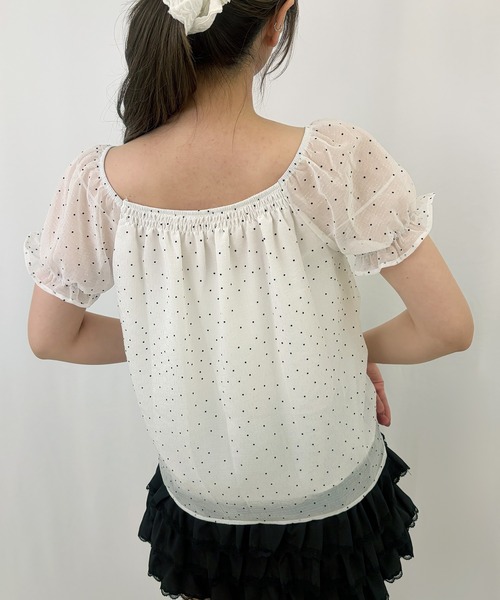 frunco(フランコ)の「【ZOZOTOWN限定】ドットシフォンブラウス(シャツ/ブラウス・レディース・ホワイト/ブルー・FREE)」の7枚目の写真