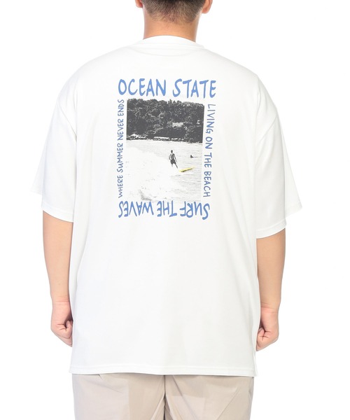 B&T CLUB(ビーティークラブ)の「ヒヤテック Tシャツ 半袖 PHOTO SURF メンズ 大きいサイズ ヒヤテック バックプリント クルーネック B&T CLUB (ビーアンドティークラブ)(Tシャツ/カットソー・メンズ・ブラック/ホワイト・X3(6L~7L)/X1(3L~4L)/X2(4L~5L)/X4(8L~9L))」の20枚目の写真