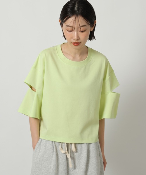 LAKOLE(ラコレ)の「異素材カットアウトT / 668344(Tシャツ/カットソー・レディース・オフホワイト/セージグリーン/ブラック・FREE)」の17枚目の写真