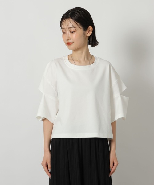 LAKOLE(ラコレ)の「異素材カットアウトT / 668344(Tシャツ/カットソー・レディース・オフホワイト/セージグリーン/ブラック・FREE)」の19枚目の写真