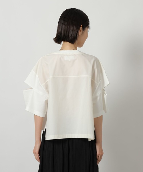LAKOLE(ラコレ)の「異素材カットアウトT / 668344(Tシャツ/カットソー・レディース・オフホワイト/セージグリーン/ブラック・FREE)」の21枚目の写真