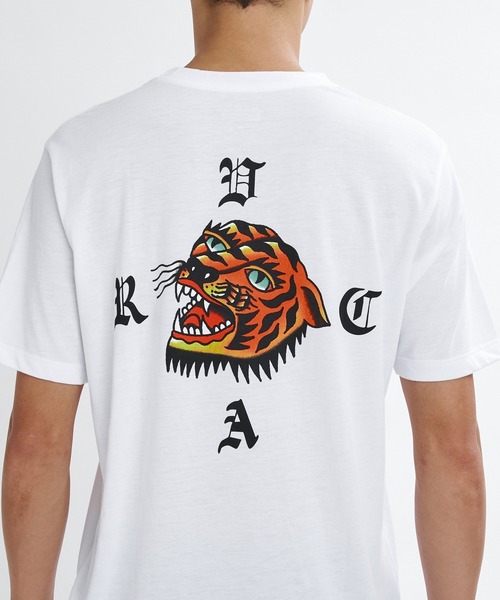 RVCA(ルーカ)の「RVCA メンズ KALEB TIGER SS Tシャツ 【2026年夏モデル】(Tシャツ/カットソー・メンズ・ホワイト/ブラック・X-LARGE/SMALL/LARGE/MEDIUM)」の5枚目の写真