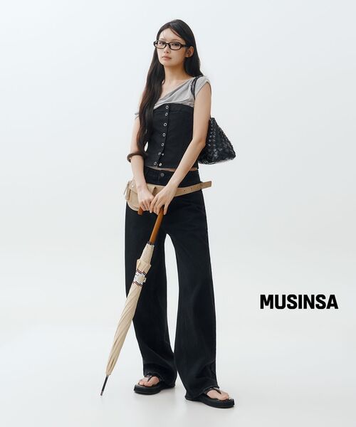 MONGDOL(モンドル)の「フラワーグラフィックワンショルダーティーシャツグレーMDTS089GRAY(Tシャツ/カットソー・レディース・その他・F)」の7枚目の写真