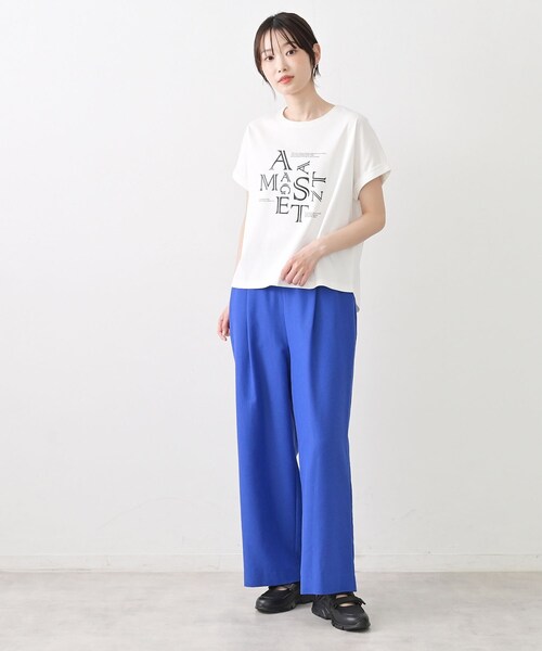 Dessin（デッサン）の「【洗える】美光沢カットソーロゴTシャツ（Tシャツ/カットソー・レディース・ベージュ系その他7/ブラウン系その他5/ホワイト系その他5・03/02/01）」の6枚目の写真
