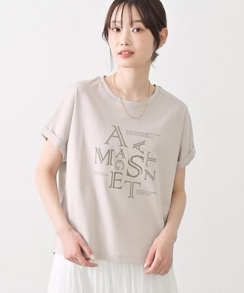 Dessin（デッサン）の「【洗える】美光沢カットソーロゴTシャツ（Tシャツ/カットソー・レディース・ベージュ系その他7/ブラウン系その他5/ホワイト系その他5・03/02/01）」の16枚目の写真