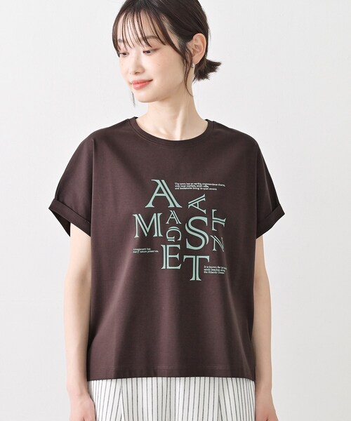 Dessin（デッサン）の「【洗える】美光沢カットソーロゴTシャツ（Tシャツ/カットソー・レディース・ベージュ系その他7/ブラウン系その他5/ホワイト系その他5・03/02/01）」の20枚目の写真