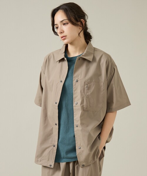 JEMORGAN（ジェーイーモーガン）の「【JEMORGAN / ジェーイーモーガン】Air Fiber Coach Shirt / エアファイバー コーチシャツ（JQ582-23）（シャツ/ブラウス・メンズ・チャコールグレー/ベージュ/ブラック・XL/L/M）」の11枚目の写真