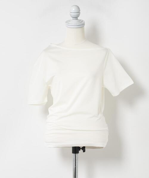 THE GOODLAND MARKET(ザグッドランドマーケット)の「cwtch ASYMMETRY ORGANIC T-SHIRTS(Tシャツ/カットソー・レディース・ホワイト/ピンク/ダークブラウン・FREE)」の9枚目の写真