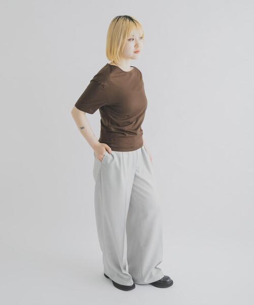 THE GOODLAND MARKET(ザグッドランドマーケット)の「cwtch ASYMMETRY ORGANIC T-SHIRTS(Tシャツ/カットソー・レディース・ホワイト/ピンク/ダークブラウン・FREE)」の15枚目の写真