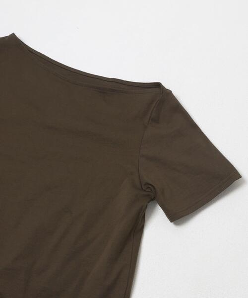 THE GOODLAND MARKET(ザグッドランドマーケット)の「cwtch ASYMMETRY ORGANIC T-SHIRTS(Tシャツ/カットソー・レディース・ホワイト/ピンク/ダークブラウン・FREE)」の19枚目の写真
