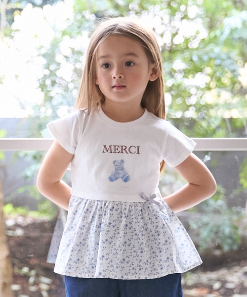 petit main LIEN（プティマインリアン）の「【親子リンク】【接触冷感】15th MERCI半袖Tシャツ（Tシャツ/カットソー・レディース・オフホワイト/ライトベージュ・F）」の12枚目の写真