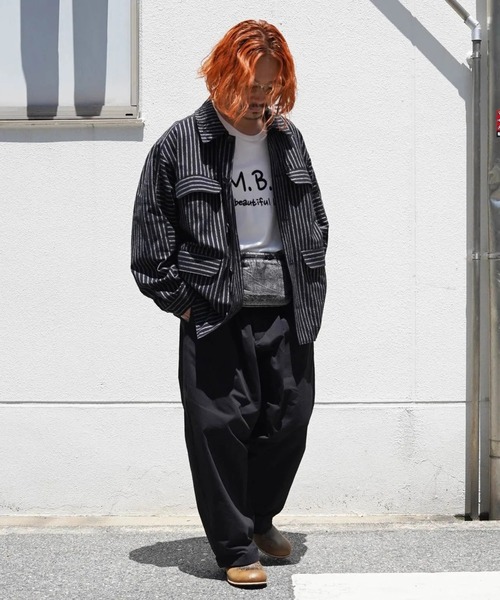 my beautiful landlet(マイビューティフルランドレット)の「【my beautiful landlet】 HIGH COUNT COTTON TWILL WIDE EASY PANTS(その他パンツ・メンズ・ブラック・2/1/0)」の17枚目の写真