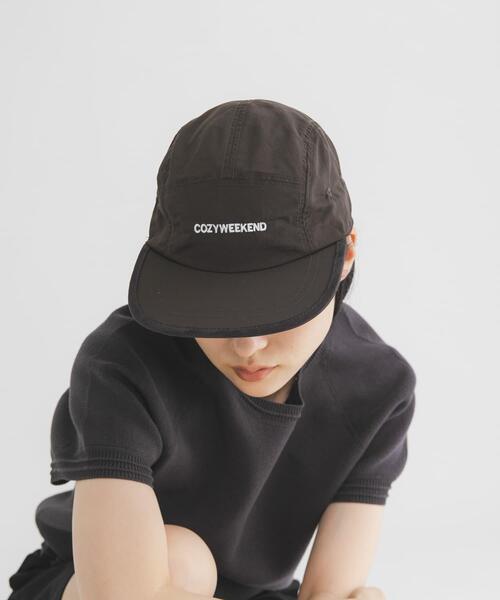 KBF(ケイビーエフ)の「リップストップパイピングCAP(キャップ・レディース・アイボリー/ブラウン・ONE)」の2枚目の写真