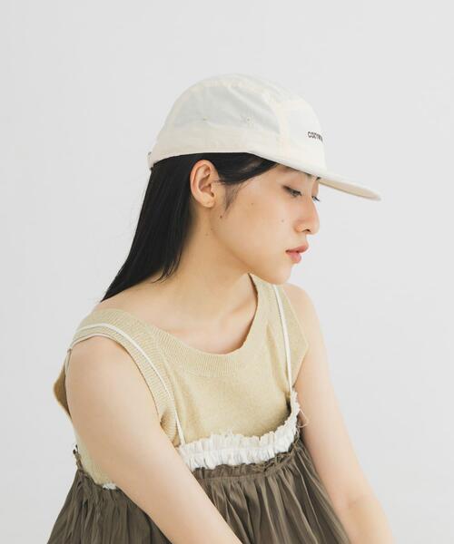KBF(ケイビーエフ)の「リップストップパイピングCAP(キャップ・レディース・アイボリー/ブラウン・ONE)」の3枚目の写真