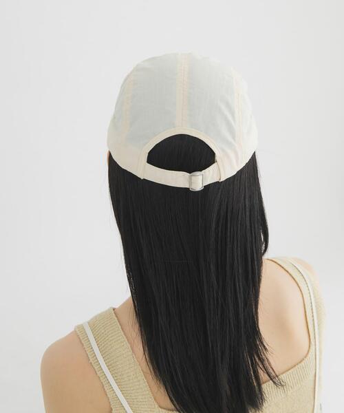 KBF(ケイビーエフ)の「リップストップパイピングCAP(キャップ・レディース・アイボリー/ブラウン・ONE)」の5枚目の写真