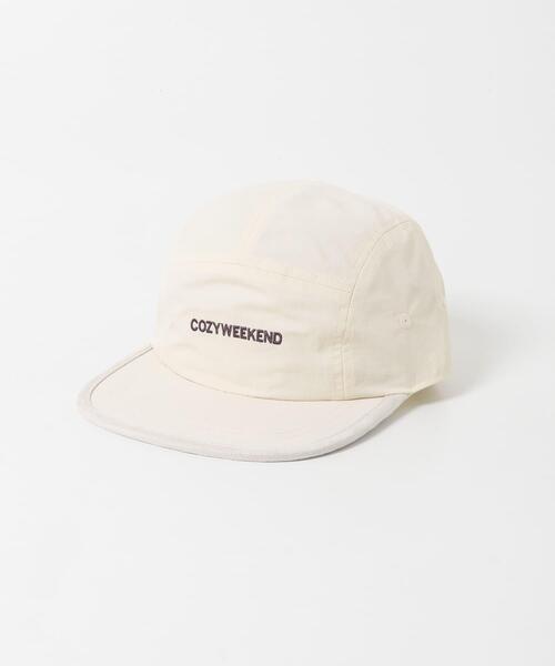 KBF(ケイビーエフ)の「リップストップパイピングCAP(キャップ・レディース・アイボリー/ブラウン・ONE)」の6枚目の写真