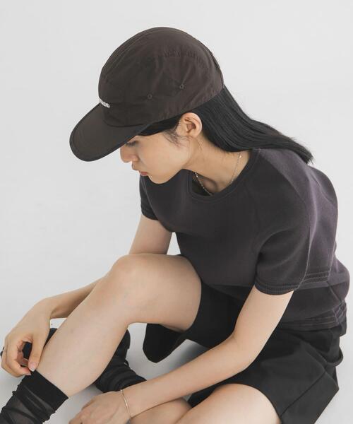 KBF(ケイビーエフ)の「リップストップパイピングCAP(キャップ・レディース・アイボリー/ブラウン・ONE)」の10枚目の写真