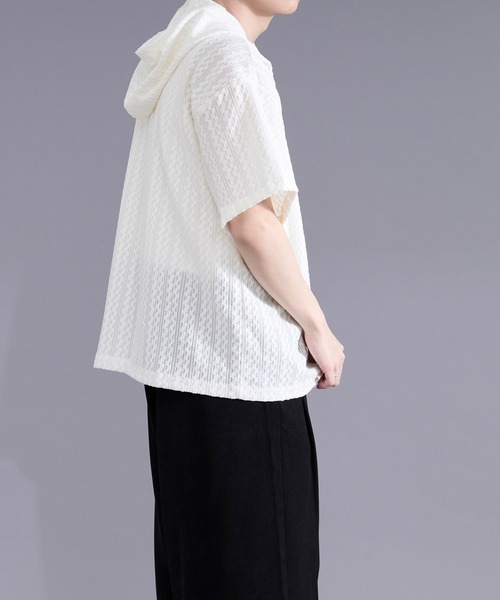 Ellno Loset(エルノロゼット)の「ファイヤーマンバックルカノコパーカー(パーカー・メンズ・ブラック/アイボリー・LARGE/MEDIUM)」の6枚目の写真