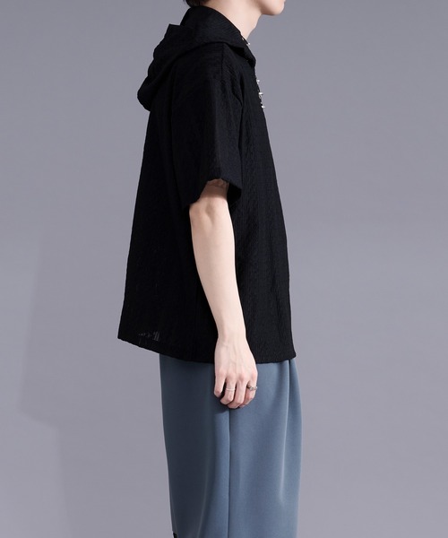 Ellno Loset(エルノロゼット)の「ファイヤーマンバックルカノコパーカー(パーカー・メンズ・ブラック/アイボリー・LARGE/MEDIUM)」の22枚目の写真