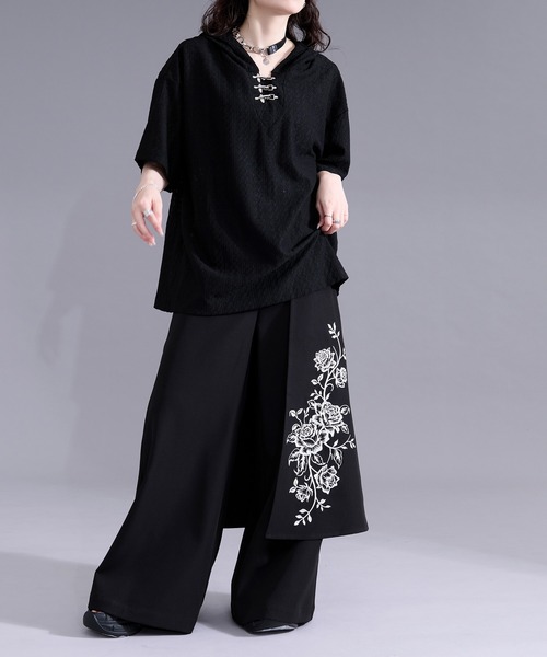 Ellno Loset(エルノロゼット)の「ファイヤーマンバックルカノコパーカー(パーカー・メンズ・ブラック/アイボリー・LARGE/MEDIUM)」の15枚目の写真