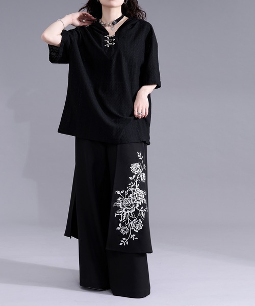 Ellno Loset(エルノロゼット)の「ファイヤーマンバックルカノコパーカー(パーカー・メンズ・ブラック/アイボリー・LARGE/MEDIUM)」の16枚目の写真