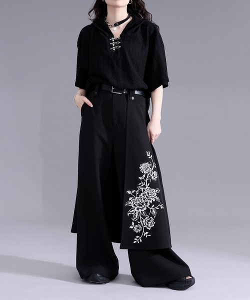 Ellno Loset(エルノロゼット)の「ファイヤーマンバックルカノコパーカー(パーカー・メンズ・ブラック/アイボリー・LARGE/MEDIUM)」の17枚目の写真