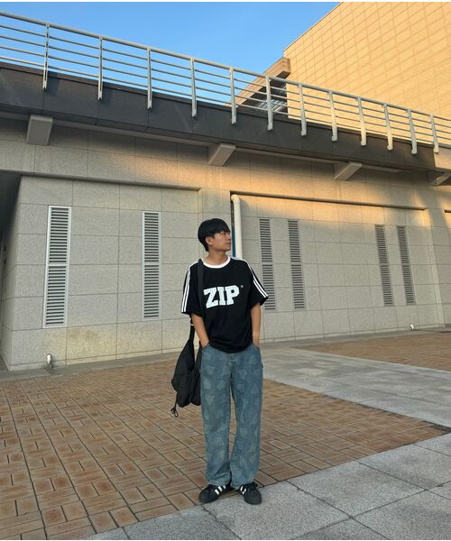 NESPA STUDIO（ネスパスタジオ）の「デュアルブレードオーバーサイズトラック半袖Tシャツ4カラー[NSSE_3002]（Tシャツ/カットソー・メンズ・ホワイト×グリーン/ホワイト×ブラック/クリーム/ブラック・SMALL/MEDIUM/LARGE/X-LARGE）」の15枚目の写真