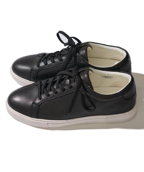 TETE HOMME(テットオム)の「5.5cm ヒールアップ スムースレザースニーカー / スタイルアップ スムースレザーシューズ(スニーカー・メンズ・ホワイト/ブラック・MEDIUM/LARGE/X-LARGE)」の7枚目の写真