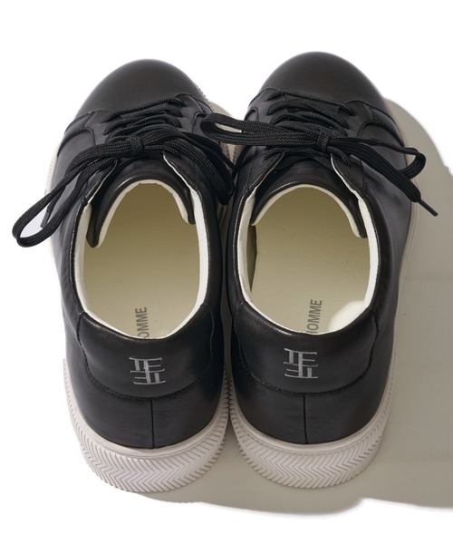 TETE HOMME(テットオム)の「5.5cm ヒールアップ スムースレザースニーカー / スタイルアップ スムースレザーシューズ(スニーカー・メンズ・ホワイト/ブラック・MEDIUM/LARGE/X-LARGE)」の8枚目の写真