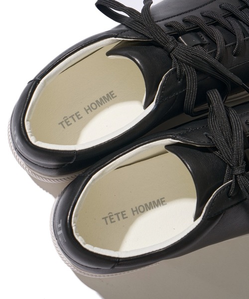 TETE HOMME(テットオム)の「5.5cm ヒールアップ スムースレザースニーカー / スタイルアップ スムースレザーシューズ(スニーカー・メンズ・ホワイト/ブラック・MEDIUM/LARGE/X-LARGE)」の12枚目の写真