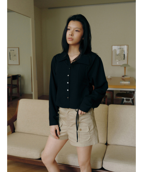 Yuje（ユジェ）の「POCKET HALF PANTS (3color, 2size)（その他パンツ・レディース・チャコールグレー/アイボリー/カーキブラウン・SMALL/MEDIUM）」の10枚目の写真