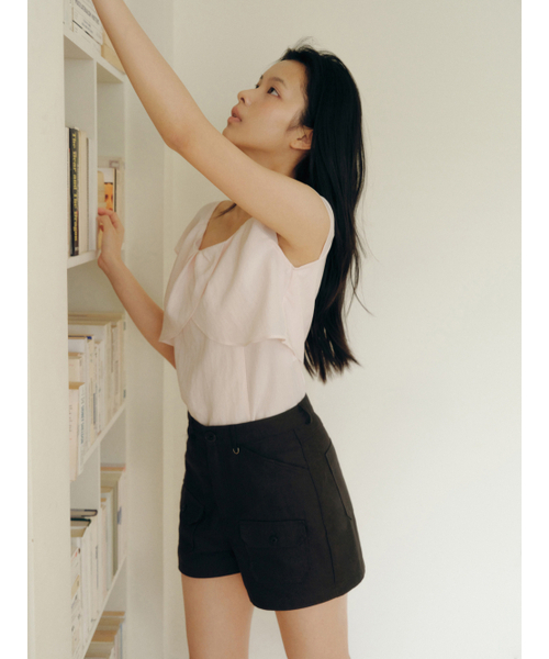 Yuje（ユジェ）の「POCKET HALF PANTS (3color, 2size)（その他パンツ・レディース・チャコールグレー/アイボリー/カーキブラウン・SMALL/MEDIUM）」の16枚目の写真