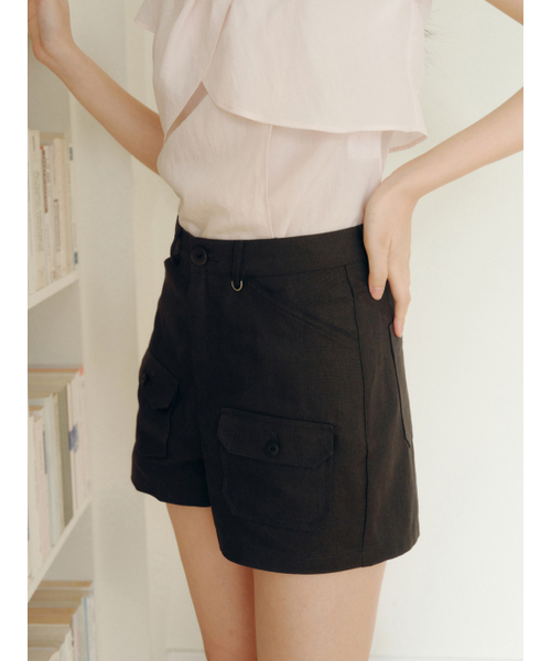 Yuje（ユジェ）の「POCKET HALF PANTS (3color, 2size)（その他パンツ・レディース・チャコールグレー/アイボリー/カーキブラウン・SMALL/MEDIUM）」の17枚目の写真