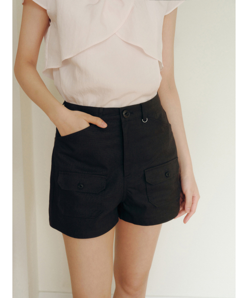 Yuje（ユジェ）の「POCKET HALF PANTS (3color, 2size)（その他パンツ・レディース・チャコールグレー/アイボリー/カーキブラウン・SMALL/MEDIUM）」の18枚目の写真