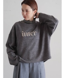 【予約】起毛メランジカット　ロゴ刺繍プルオーバー
