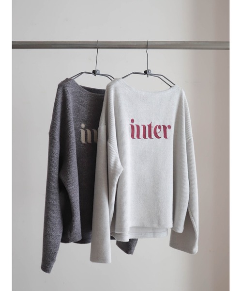 FIL DE FER（フィルデフェール）の「【予約】起毛メランジカット　ロゴ刺繍プルオーバー（Tシャツ/カットソー・レディース・チャコールグレー/ライトグレー・FREE）」の20枚目の写真