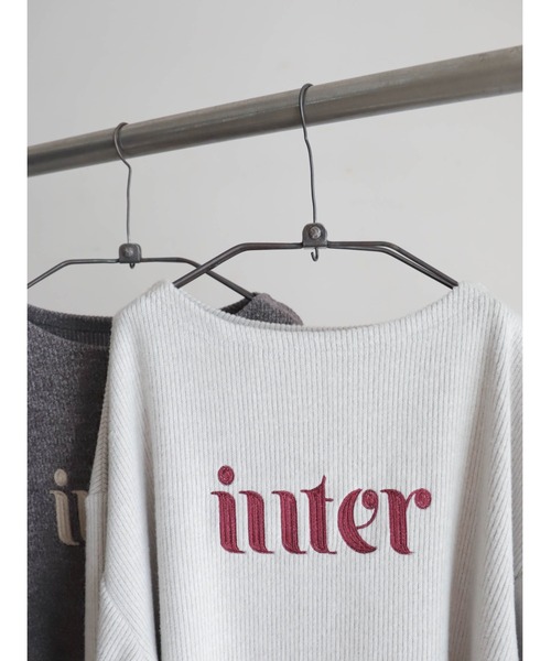 FIL DE FER（フィルデフェール）の「【予約】起毛メランジカット　ロゴ刺繍プルオーバー（Tシャツ/カットソー・レディース・チャコールグレー/ライトグレー・FREE）」の21枚目の写真
