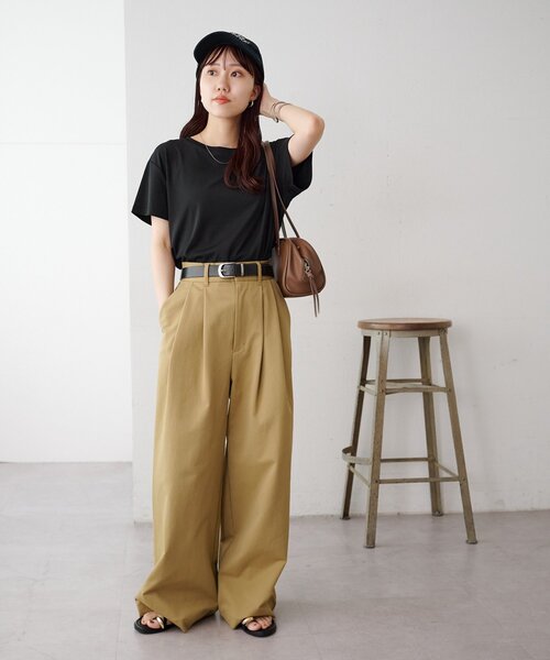 DISCOAT(ディスコート)の「フリルキャミセットボーダープルオーバー(Tシャツ/カットソー・レディース・グレー/ブラック/サックスブルー/アイボリー・FREE)」の20枚目の写真