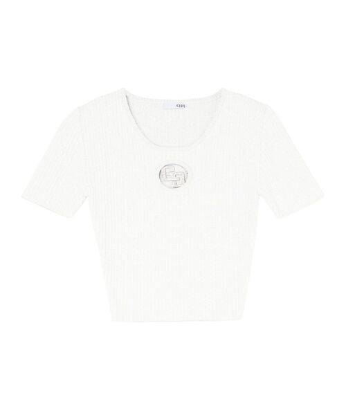 GYDA(ジェイダ)の「GG bijou MOLDラメニットトップス(Tシャツ/カットソー・レディース・ブラック/オフホワイト・FREE)」の22枚目の写真