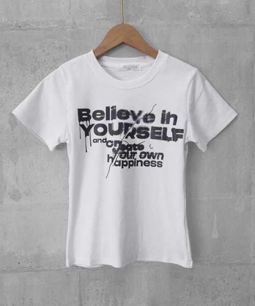 Miniministore(ミニミニストア)の「タイトロゴTシャツグラフィック半袖韓国風(Tシャツ/カットソー・レディース・ホワイト/ブラック・FREE)」の13枚目の写真