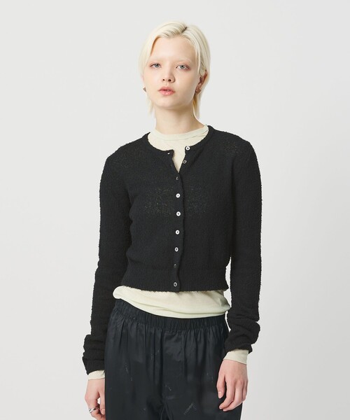 H BEAUTY&YOUTH UNITED ARROWS(エイチビューティーアンドユースユナイテッドアローズ)の「<H>カーリーヤーン ショート カーディガン(カーディガン/ボレロ・レディース・ブラック/ホワイト・FREE)」の19枚目の写真
