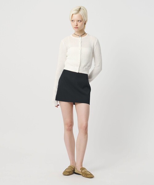 H BEAUTY&YOUTH UNITED ARROWS(エイチビューティーアンドユースユナイテッドアローズ)の「<H>カーリーヤーン ショート カーディガン(カーディガン/ボレロ・レディース・ブラック/ホワイト・FREE)」の16枚目の写真