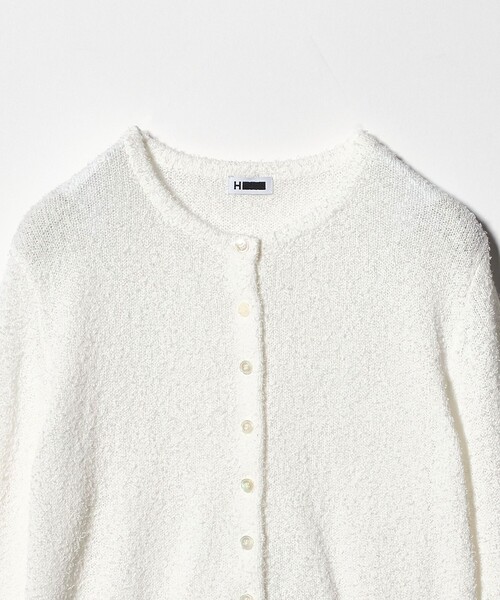 H BEAUTY&YOUTH UNITED ARROWS(エイチビューティーアンドユースユナイテッドアローズ)の「<H>カーリーヤーン ショート カーディガン(カーディガン/ボレロ・レディース・ブラック/ホワイト・FREE)」の6枚目の写真