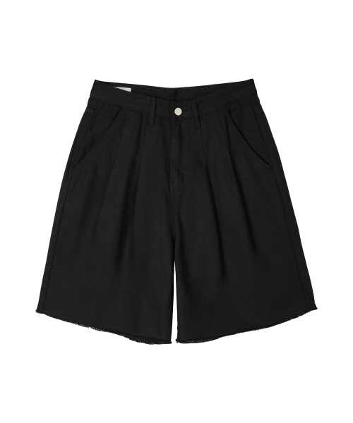 ERER(エルエル)の「Pintuck Bermuda Denim Shorts Black(その他パンツ・レディース・ブラック・1/2)」の5枚目の写真