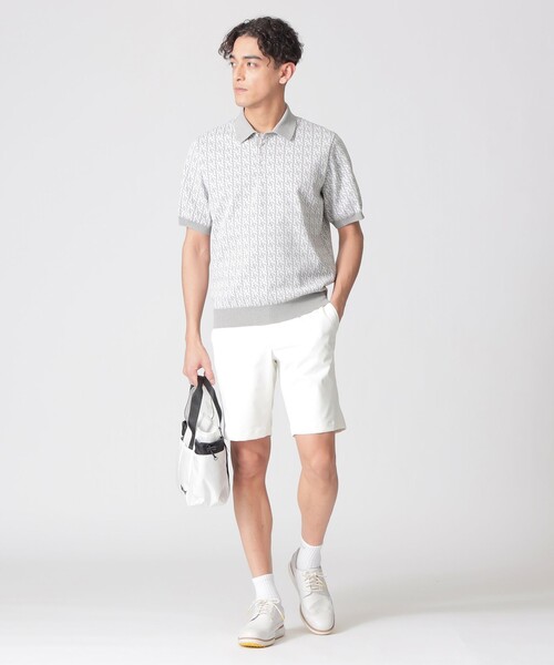 Paul Stuart（ポールスチュアート）の「【GOLF Men’s】PSジャガードニットポロ（ポロシャツ・メンズ・ネイビー/グレー・XL/M/L）」の3枚目の写真