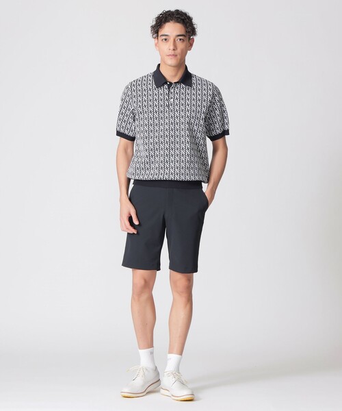 Paul Stuart（ポールスチュアート）の「【GOLF Men’s】PSジャガードニットポロ（ポロシャツ・メンズ・ネイビー/グレー・XL/M/L）」の4枚目の写真