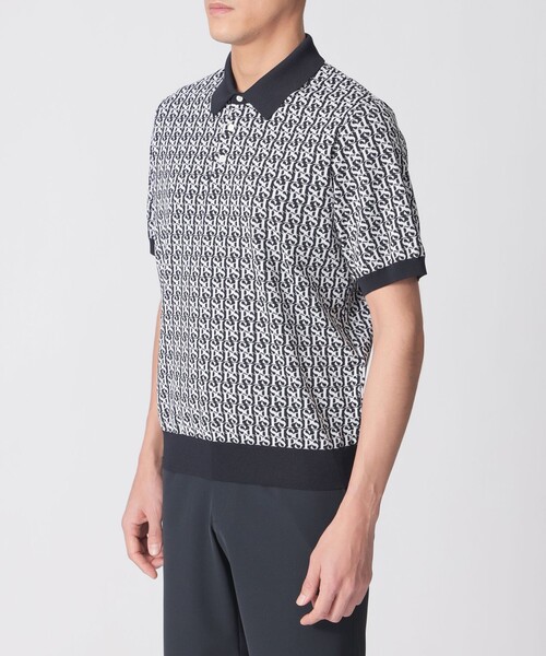Paul Stuart（ポールスチュアート）の「【GOLF Men’s】PSジャガードニットポロ（ポロシャツ・メンズ・ネイビー/グレー・XL/M/L）」の6枚目の写真